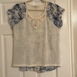 Miss Me lace floral blouse